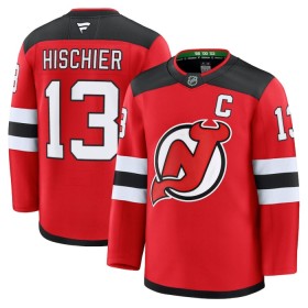 New Jersey Devils tröja Fanatics Premium Nico Hischier 2024-25 Röd Hemma - NHL Tröjor Herr